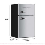 Frigidaire, 3.1 Cu. Ft. 2 Door Compact Refrigerator, Platinum