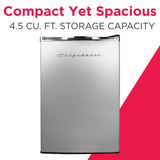 Frigidaire, 4.5 Cu. Ft. Compact Refrigerator, Platinum