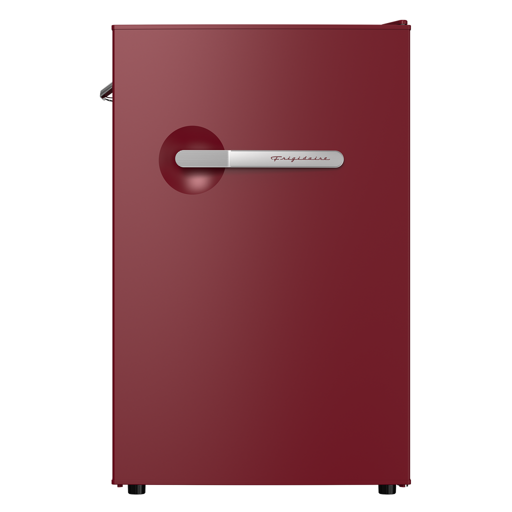 Frigidaire, 4.5 Cu. Ft. Retro Compact Refrigerator, Built-In Side Bottle Opener, Merlot