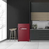 Frigidaire, 4.5 Cu. Ft. Retro Compact Refrigerator, Built-In Side Bottle Opener, Merlot