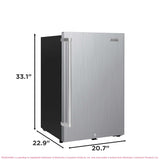 Frigidaire, 4.4 Cu. Ft. Waterproof Compact Refrigerator, Outdoor/Indoor, Stainless Steel