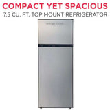 Frigidaire, 7.5 Cu. Ft. Top Mount Refrigerator, Platinum