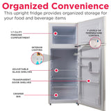 Frigidaire, 7.5 Cu. Ft. Top Mount Retro Refrigerator, Cream