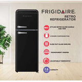 Frigidaire, 7.5 Cu. Ft. Top Mount Retro Refrigerator, Black