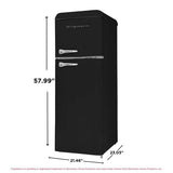 Frigidaire, 7.5 Cu. Ft. Top Mount Retro Refrigerator, Black