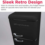 Frigidaire, 7.5 Cu. Ft. Top Mount Retro Refrigerator, Black