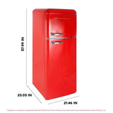Frigidaire, 7.5 Cu. Ft. Top Mount Retro Refrigerator, Red