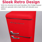 Frigidaire, 7.5 Cu. Ft. Top Mount Retro Refrigerator, Red
