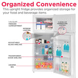 Frigidaire, 7.5 Cu. Ft. Top Mount Refrigerator, White
