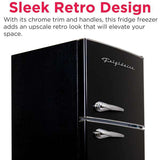 Frigidaire, 7.5 Cu. Ft. Top Mount Retro Refrigerator, Black