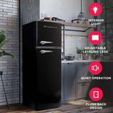 Frigidaire, 7.5 Cu. Ft. Top Mount Retro Refrigerator, Black