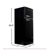Frigidaire, 7.5 Cu. Ft. Top Mount Retro Refrigerator, Black