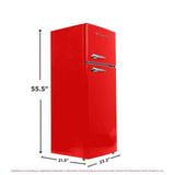 Frigidaire, 7.5 Cu. Ft. Top Mount Retro Refrigerator, Red