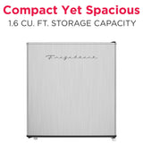 Frigidaire, 1.6 Cu. Ft. Compact Refrigerator, Platinum