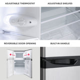 Frigidaire, 3.1 Cu. Ft. 2 Door Compact Refrigerator, Stainless Steel