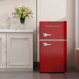 Frigidaire, 3.1 Cu. Ft. 2 Door Retro Compact Refrigerator , Built-In Side Bottle Opener, Red