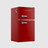 Frigidaire, 3.1 Cu. Ft. 2 Door Retro Compact Refrigerator , Built-In Side Bottle Opener, Red