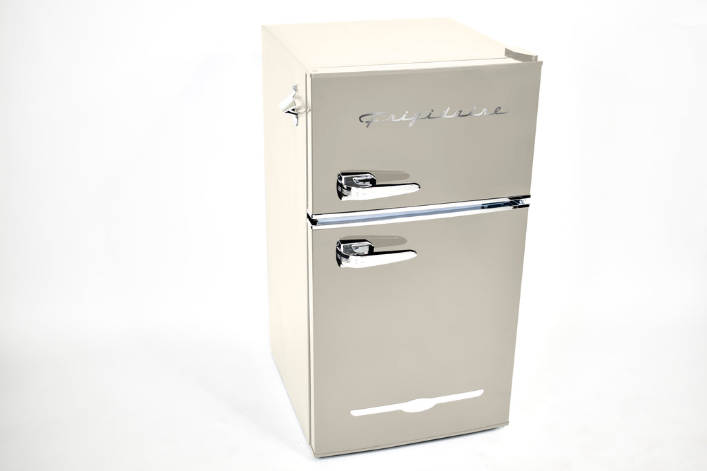 Frigidaire, 3.1 Cu. Ft. 2 Door Retro Compact Refrigerator , Built-In Side Bottle Opener, Cream