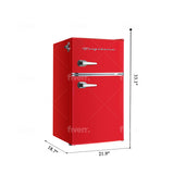 Frigidaire, 3.1 Cu. Ft. 2 Door Retro Compact Refrigerator , Built-In Side Bottle Opener, Red