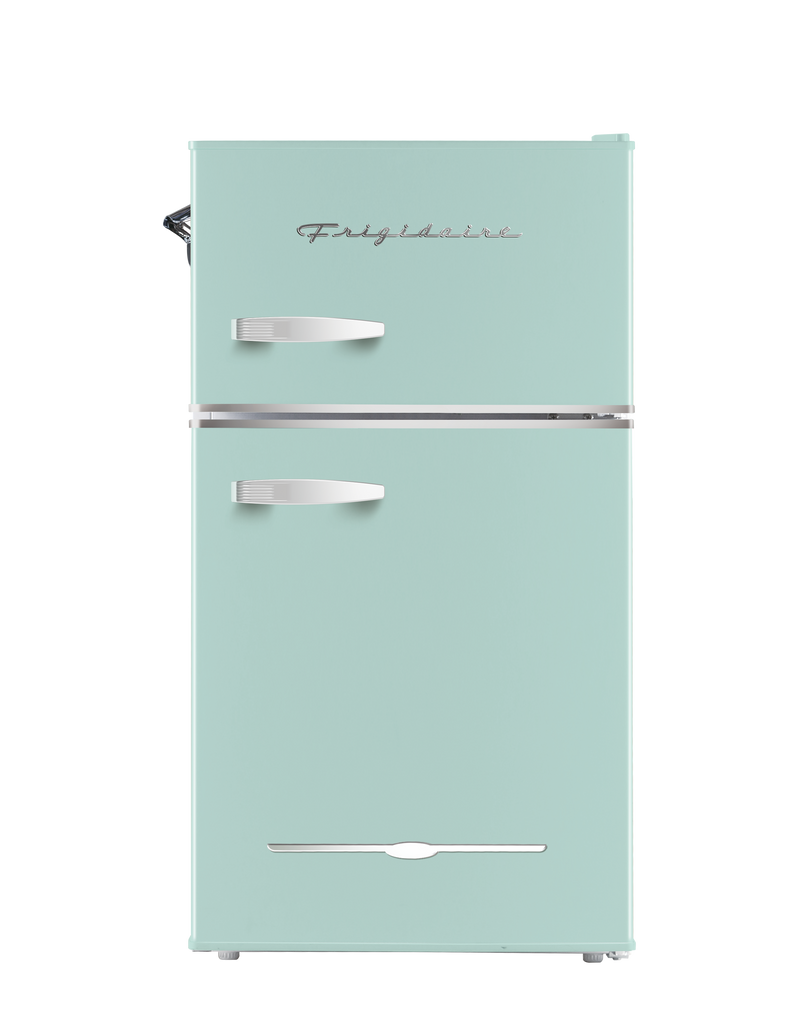 Frigidaire, 3.1 Cu. Ft. 2 Door Retro Compact Refrigerator , Built-In Side Bottle Opener, Mint