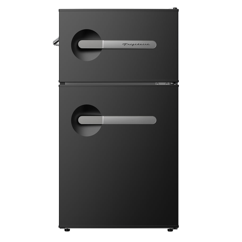 Frigidaire, 3.1 Cu. Ft. 2 Door Retro Compact Refrigerator , Built-In Side Bottle Opener, Black