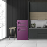 Frigidaire, 3.1 Cu. Ft. 2 Door Retro Compact Refrigerator , Built-In Side Bottle Opener, Plum