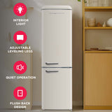 Frigidaire, 9.2 Cu. Ft. Retro Refrigerator, Bottom Mount, Cream