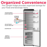 Frigidaire, 9.2 Cu. Ft. Retro Refrigerator, Bottom Mount, Black