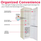 Frigidaire, 9.2 Cu. Ft. Retro Refrigerator, Bottom Mount, Cream