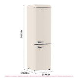 Frigidaire, 9.2 Cu. Ft. Retro Refrigerator, Bottom Mount, Cream