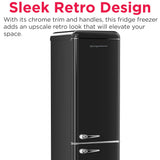 Frigidaire, 9.2 Cu. Ft. Retro Refrigerator, Bottom Mount, Black