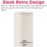 Frigidaire, 9.2 Cu. Ft. Retro Refrigerator, Bottom Mount, Cream
