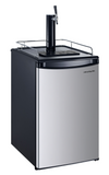 Frigidaire, 5.4 Cu. Ft. Kegerator Bee Bar, Stainless Steel, Black