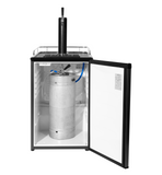 Frigidaire, 5.4 Cu. Ft. Kegerator Bee Bar, Stainless Steel, Black
