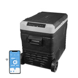 Frigidaire, 49 Qt. Portable Convertible Electric Refrigerator/Freezer Trolley-With App, Dual Zone, Black