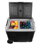 Frigidaire, 49 Qt. Portable Convertible Electric Refrigerator/Freezer Trolley-With App, Dual Zone, Black