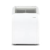 Frigidaire, 4 Cu.Ft./110 Liter Curved Glass Top Display Freezer, White