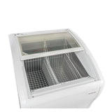 Frigidaire 4 Cu. Ft./110 Liter Curved Glass Top Display Freezer, White