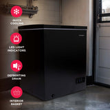 Frigidaire 5.0 Cu. Ft. Chest Freezer, Black