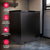 Frigidaire 5.0 Cu. Ft. Chest Freezer, Black Granite Design
