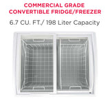Frigidaire 6.7 Cu. Ft. Convertible Glass Top Display Fridge/Freezer