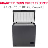 Frigidaire 7.0 Cu. Ft. Chest Freezer, Black Granite Design