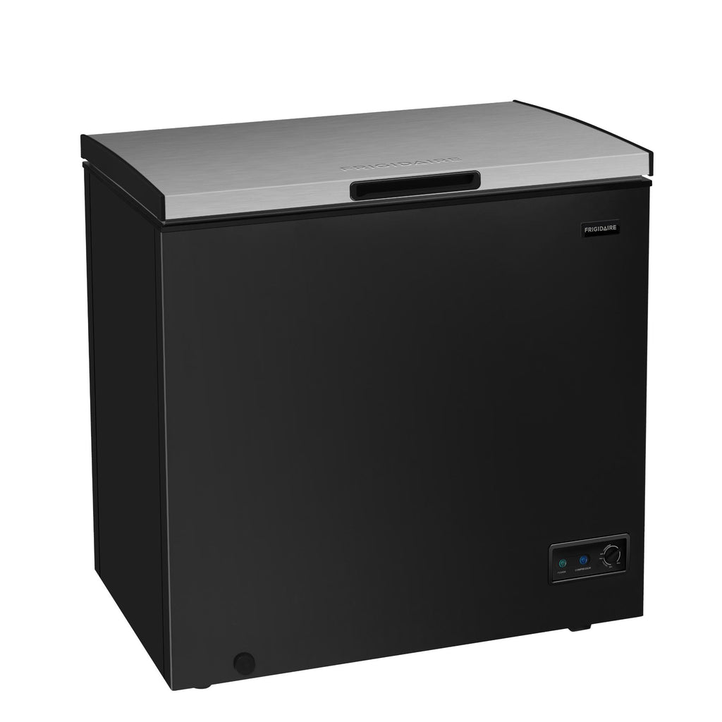 Frigidaire 7.0  CU FT Chest Freezer, Stainless Steel Lid, Black