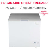 Frigidaire 7.0  CU FT Chest Freezer, Stainless Steel Lid, white