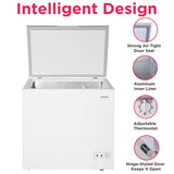 Frigidaire 7.0  CU FT Chest Freezer, Stainless Steel Lid, white