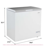 Frigidaire 7.0  CU FT Chest Freezer, Stainless Steel Lid, white