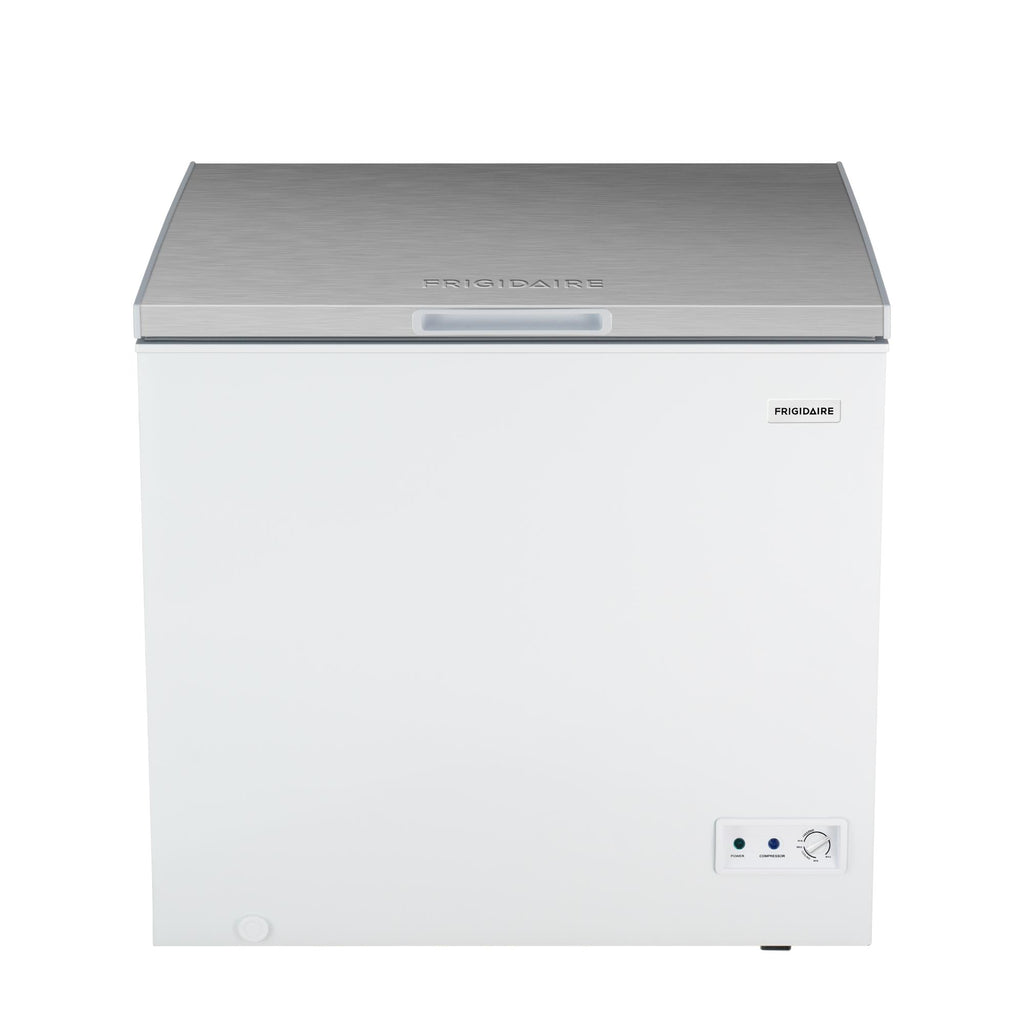 Frigidaire 7.0  CU FT Chest Freezer, Stainless Steel Lid, white