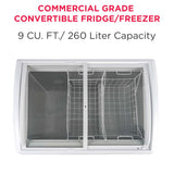 Frigidaire 9 Cu. Ft./260 Liter Curved Glass Top Display Freezer, White