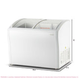 Frigidaire 9 Cu. Ft./260 Liter Curved Glass Top Display Freezer, White