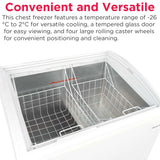 Frigidaire 9 Cu. Ft./260 Liter Curved Glass Top Display Freezer, White